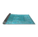 Sideview of Oriental Light Blue Industrial Rug, urb1623lblu