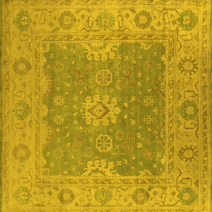 Square Oriental Yellow Industrial Rug, urb1623yw