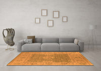 Machine Washable Oriental Orange Industrial Rug, wshurb1623org