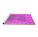 Sideview of Machine Washable Oriental Pink Industrial Rug, wshurb1623pnk