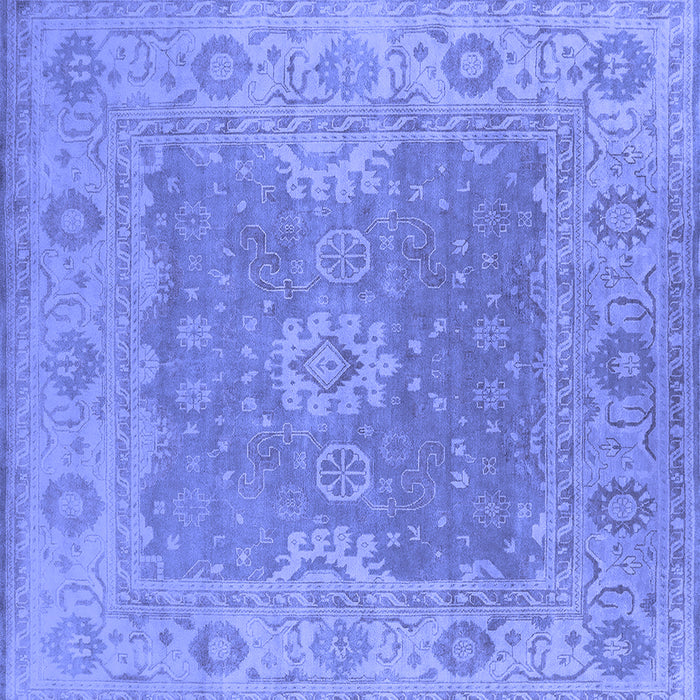 Square Oriental Blue Industrial Rug, urb1623blu