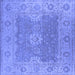 Square Oriental Blue Industrial Rug, urb1623blu