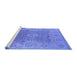 Sideview of Machine Washable Oriental Blue Industrial Rug, wshurb1623blu