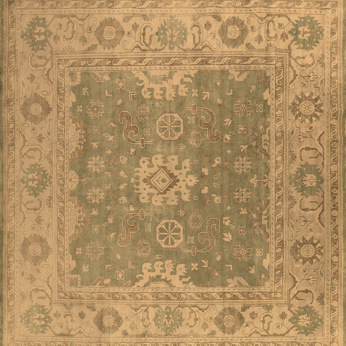 Square Oriental Brown Industrial Rug, urb1623brn