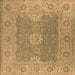 Square Oriental Brown Industrial Rug, urb1623brn