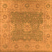 Square Oriental Orange Industrial Rug, urb1623org