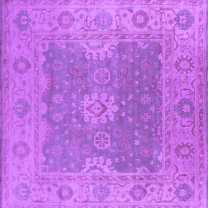 Square Machine Washable Oriental Purple Industrial Area Rugs, wshurb1623pur