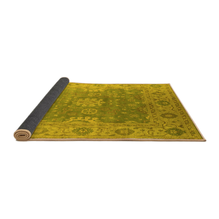 Sideview of Oriental Yellow Industrial Rug, urb1624yw