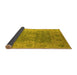 Sideview of Oriental Yellow Industrial Rug, urb1624yw