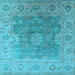 Square Oriental Light Blue Industrial Rug, urb1624lblu