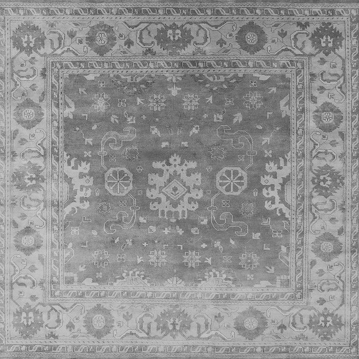 Square Machine Washable Oriental Gray Industrial Rug, wshurb1624gry