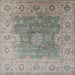 Square Mid-Century Modern Army Brown Oriental Rug, urb1624