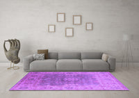 Machine Washable Oriental Purple Industrial Rug, wshurb1624pur