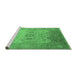 Sideview of Machine Washable Oriental Emerald Green Industrial Area Rugs, wshurb1625emgrn