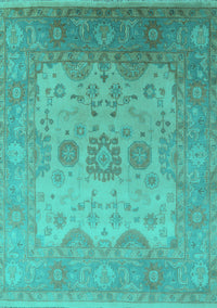 Oriental Turquoise Industrial Rug, urb1625turq