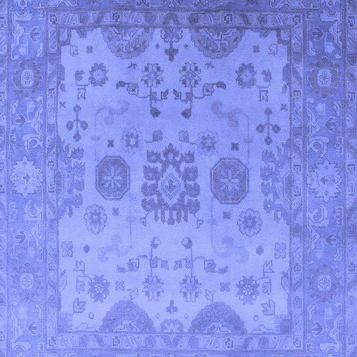 Machine Washable Oriental Blue Industrial Rug, wshurb1625blu