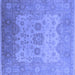 Square Oriental Blue Industrial Rug, urb1625blu