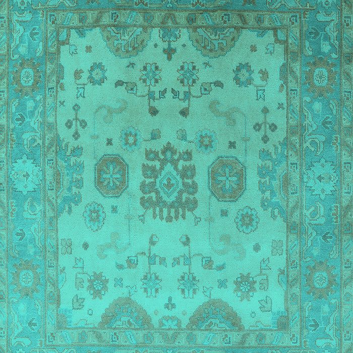 Machine Washable Oriental Turquoise Industrial Area Rugs, wshurb1625turq