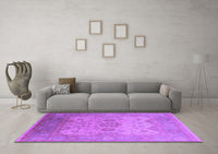 Machine Washable Oriental Purple Industrial Rug, wshurb1625pur