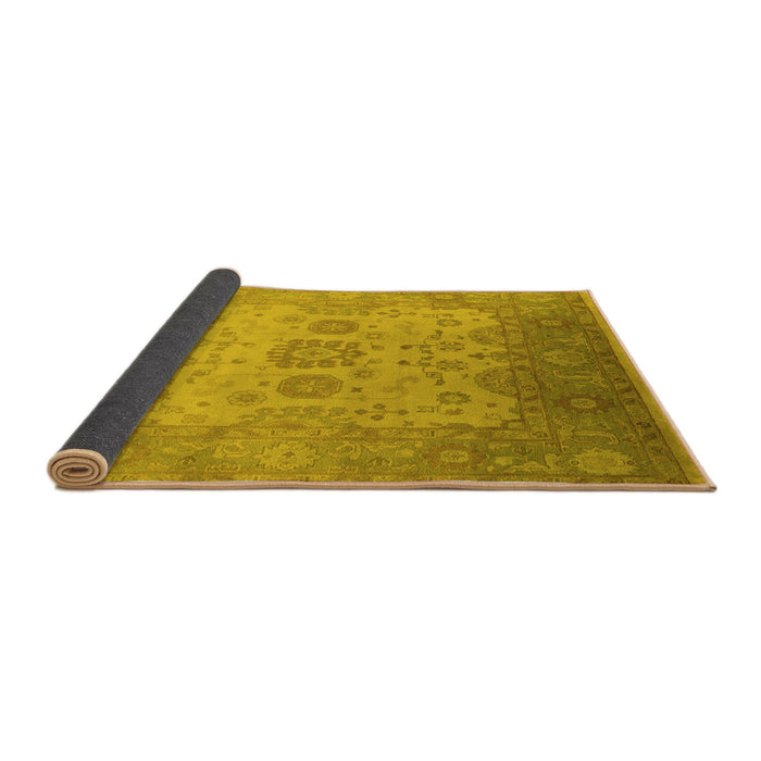 Sideview of Oriental Yellow Industrial Rug, urb1625yw
