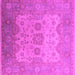 Square Machine Washable Oriental Pink Industrial Rug, wshurb1625pnk