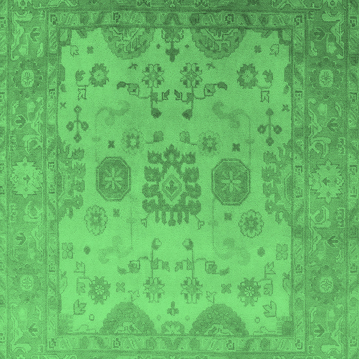 Machine Washable Oriental Emerald Green Industrial Area Rugs, wshurb1625emgrn