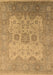 Machine Washable Oriental Brown Industrial Rug, wshurb1625brn