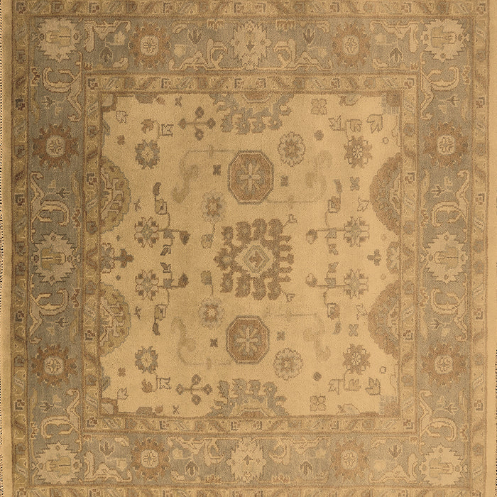Square Machine Washable Oriental Brown Industrial Rug, wshurb1625brn