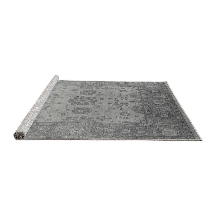 Sideview of Machine Washable Oriental Gray Industrial Rug, wshurb1625gry