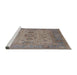 Sideview of Machine Washable Industrial Modern Rose Dust Purple Rug, wshurb1626