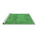 Sideview of Machine Washable Oriental Emerald Green Industrial Area Rugs, wshurb1626emgrn