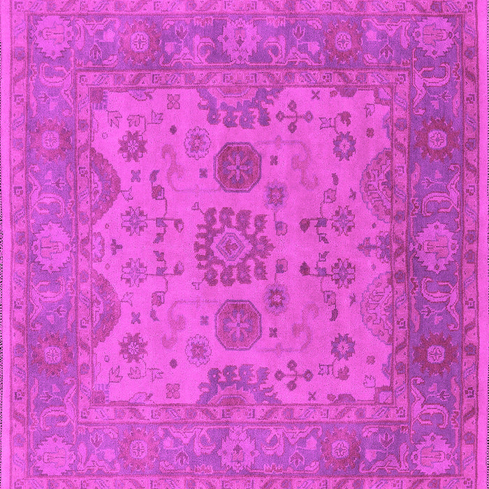 Square Machine Washable Oriental Pink Industrial Rug, wshurb1626pnk