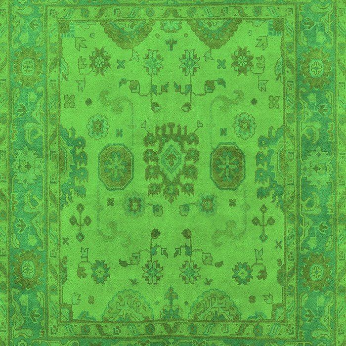 Machine Washable Oriental Green Industrial Area Rugs, wshurb1626grn