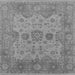 Square Machine Washable Oriental Gray Industrial Rug, wshurb1626gry