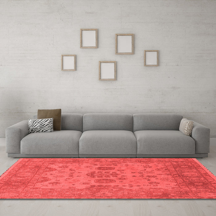 Industrial Red Washable Rugs