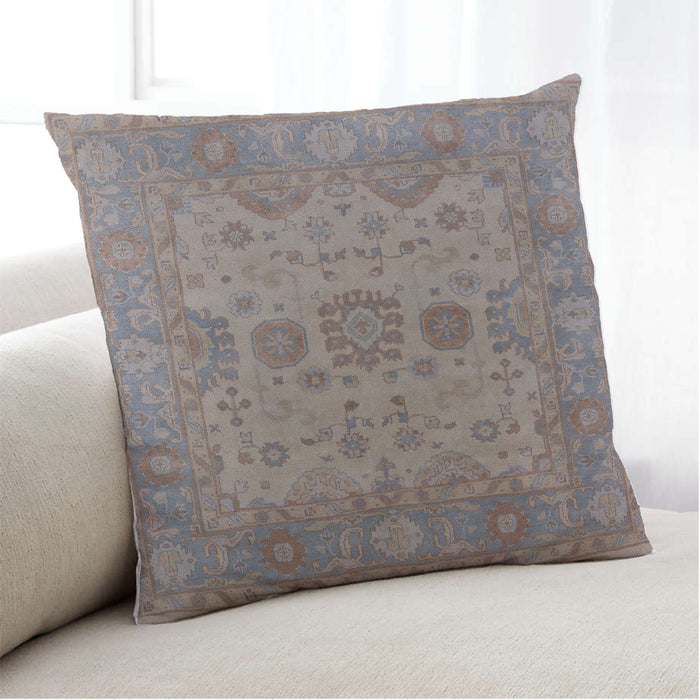 Lifestyle Image of Mid-Century Modern Urban Square Rose Dust Purple Throw Pillow, 18 inch by 18 inch, pwurb1626