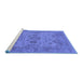 Sideview of Machine Washable Oriental Blue Industrial Rug, wshurb1626blu