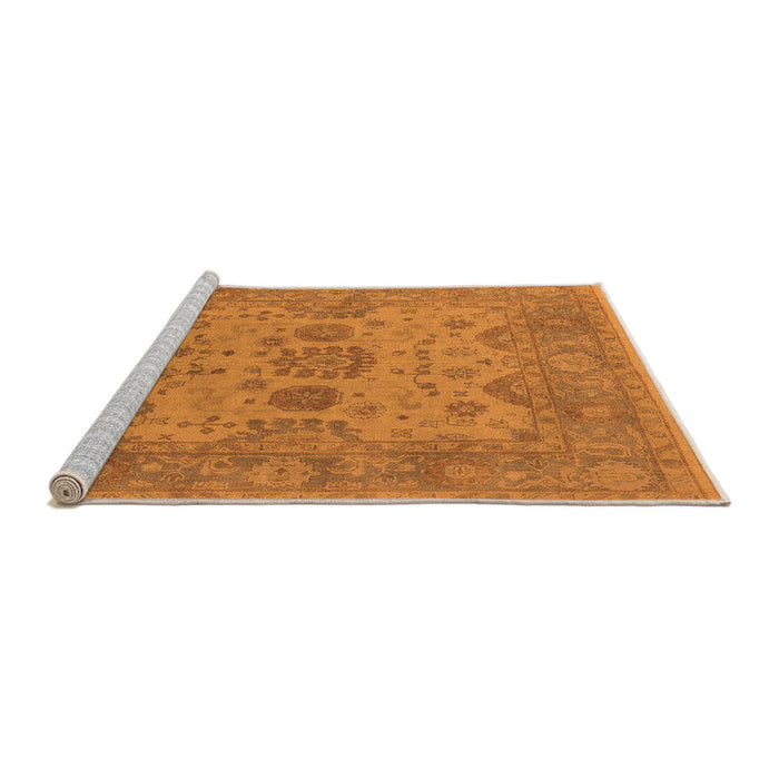 Sideview of Machine Washable Oriental Orange Industrial Area Rugs, wshurb1626org