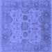 Square Oriental Blue Industrial Rug, urb1626blu