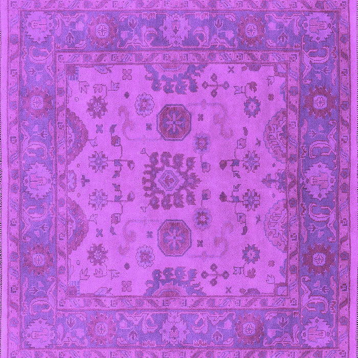Square Machine Washable Oriental Purple Industrial Area Rugs, wshurb1626pur