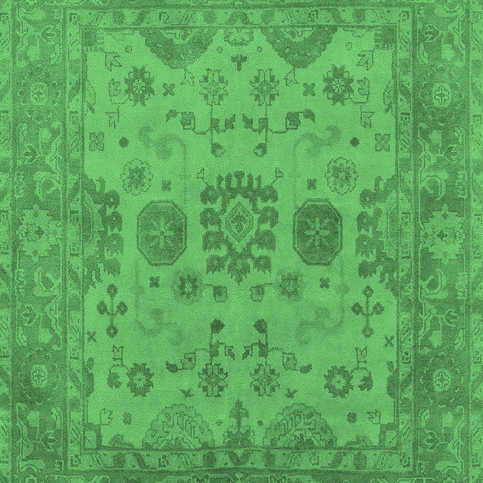 Machine Washable Oriental Emerald Green Industrial Area Rugs, wshurb1626emgrn