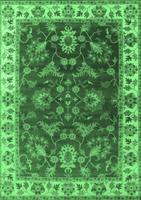 Oriental Emerald Green Industrial Rug, urb1627emgrn