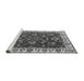 Sideview of Machine Washable Oriental Gray Industrial Rug, wshurb1627gry