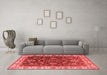 Industrial Red Washable Rugs