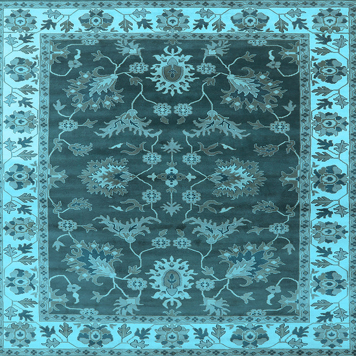 Square Oriental Light Blue Industrial Rug, urb1627lblu