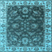 Square Oriental Light Blue Industrial Rug, urb1627lblu