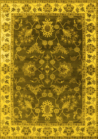 Oriental Yellow Industrial Rug, urb1627yw