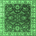 Square Oriental Emerald Green Industrial Rug, urb1627emgrn