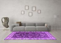 Machine Washable Oriental Purple Industrial Rug, wshurb1627pur