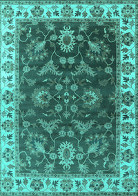 Oriental Turquoise Industrial Rug, urb1627turq